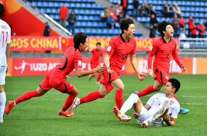 Selebrasi Sung Jinyoung setelah mencetak gol untuk Korea Selatan di AFC u-20 (dok. fifa.com)